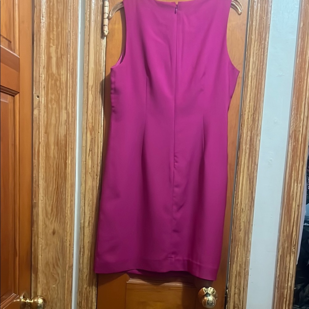 Elegant Magenta Sleeveless Dress - Picture 2 of 2